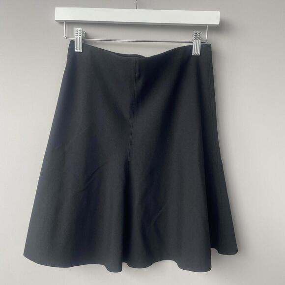 Theory Skirt Women XS Petite Black Flare Stretch - Picture 2 of 6